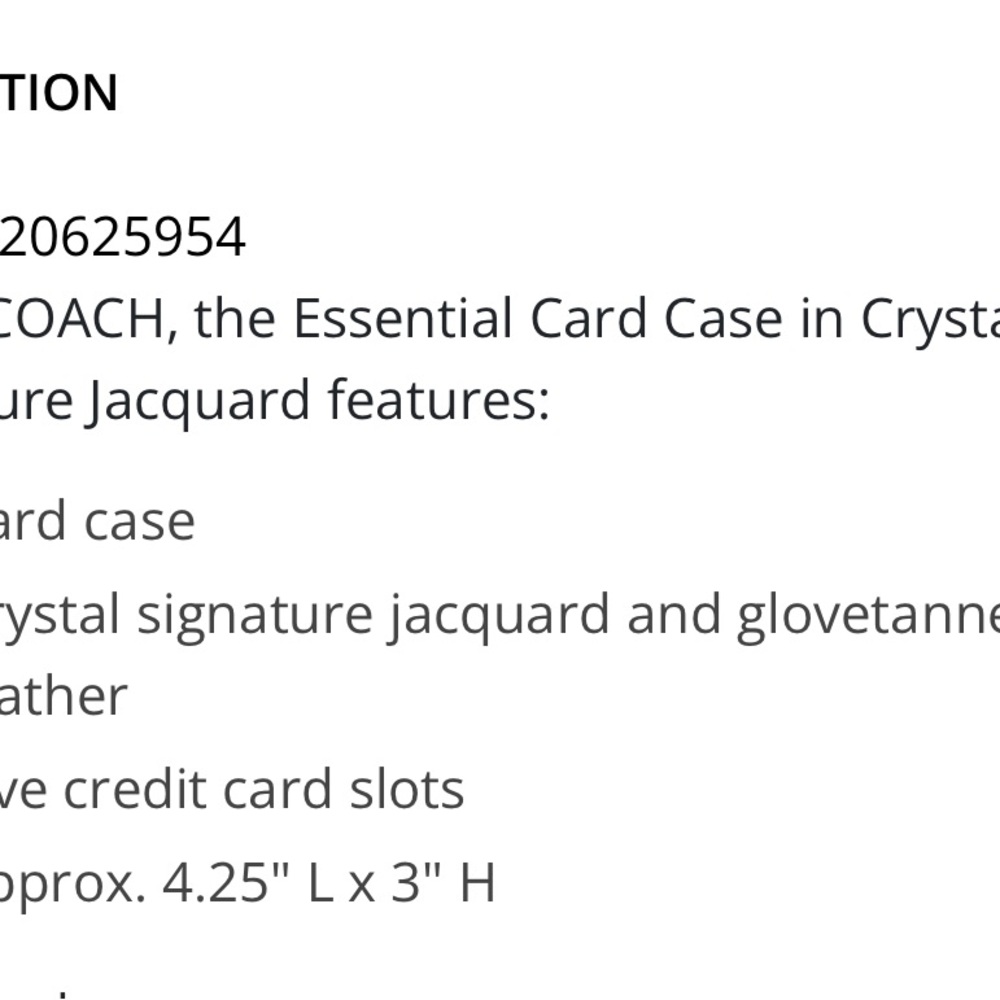 Coach crystal credit card holder - Picture 3 of 4